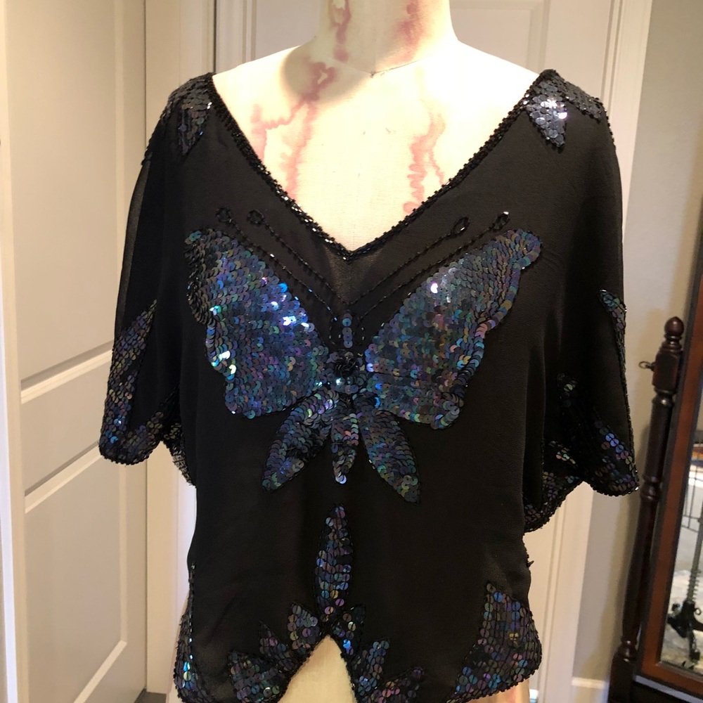 Sequin Butterfly Top